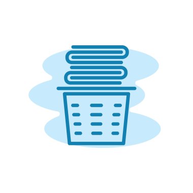 Sepet giysi ikonunun görüntü vektörü grafiği. Çamaşır, çamaşır, giysi vs. için uygun.