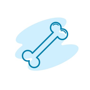 Kemik ikonunun illüstrasyon Vektörü grafiği. Osteoporoz, evcil hayvan, köpek, ortopedik vs. için uygun.