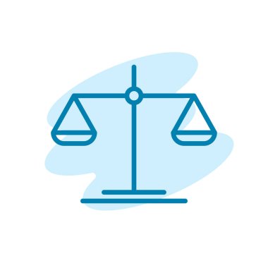 Ölçek simgesinin İmaj Vektörü grafiği. Yargı, adalet, hukuk, eşitlik vesaire için uygun.