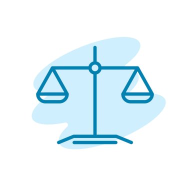 Ölçek simgesinin İmaj Vektörü grafiği. Yargı, adalet, hukuk, eşitlik vesaire için uygun.