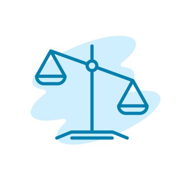 Ölçek simgesinin İmaj Vektörü grafiği. Yargı, adalet, hukuk, eşitlik vesaire için uygun.