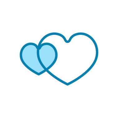 aşk simgesi, logo tasarım şablonu vektörü