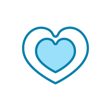 aşk simgesi, logo tasarım şablonu vektörü