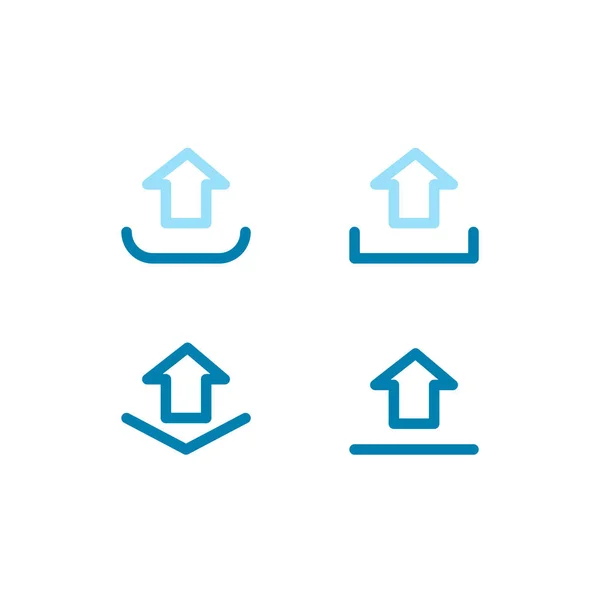 Ilustração Gráfico Vetorial Ícone Upload Ajuste Para Web Site Tecnologia — Vetor de Stock