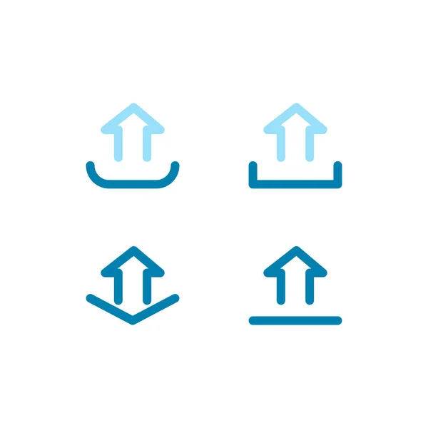 Ilustração Gráfico Vetorial Ícone Upload Ajuste Para Web Site Tecnologia — Vetor de Stock