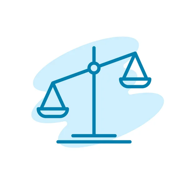 Ilustrační Vektorová Grafika Ikony Měřítka Přizpůsobit Rozsudku Spravedlnosti Právu Rovnosti — Stockový vektor