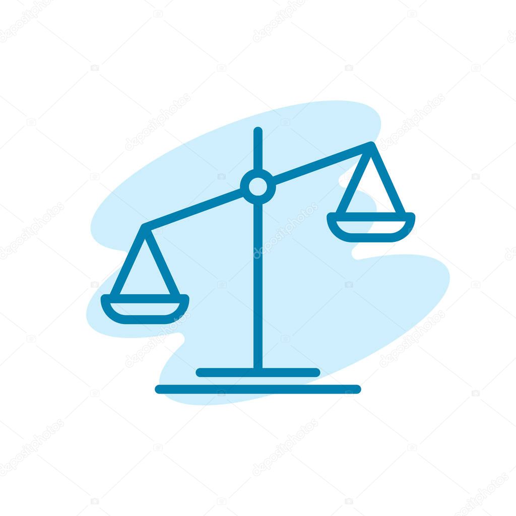 Illustration Vector graphic of scale icon. Fit for judgment, justice, law, equal etc.