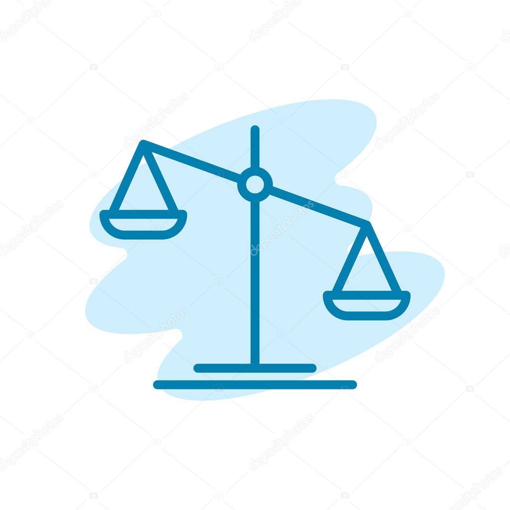 Illustration Vector graphic of scale icon. Fit for judgment, justice, law, equal etc.