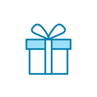 Hediye ikonunun İllüstrasyon Vektörü grafiği. Doğum günü, hediye, kutlama vesaire için uygun.