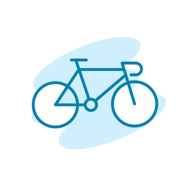 Bisiklet ikonunun İllüstrasyon Vektörü grafiği. Ulaşım, spor, sağlık, etkinlik vesaire için uygun.