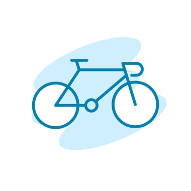 Bisiklet ikonunun İllüstrasyon Vektörü grafiği. Ulaşım, spor, sağlık, etkinlik vesaire için uygun.