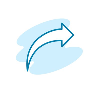 Ok simgesinin İmaj Vektörü grafiği. Yön, yön bulma, tazeleme vs. için uygun.