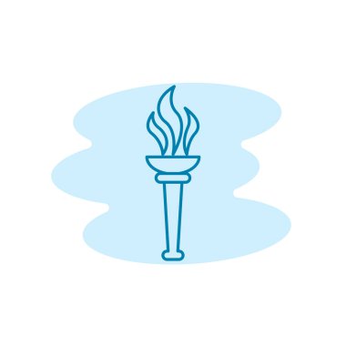 Meşale simgesinin İllüstrasyon Vektörü grafiği. Ateşe, özgürlüğe, zafere vesaire uygun..