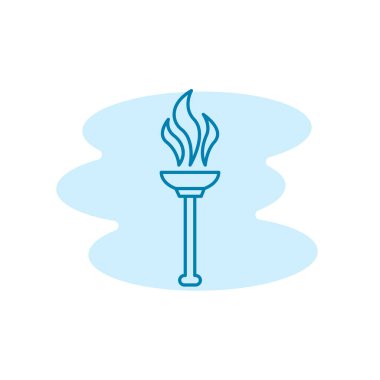 Meşale simgesinin İllüstrasyon Vektörü grafiği. Ateşe, özgürlüğe, zafere vesaire uygun..