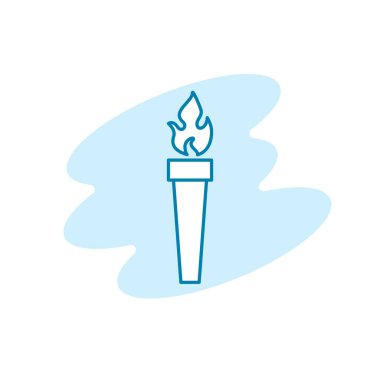 Meşale simgesinin İllüstrasyon Vektörü grafiği. Ateşe, özgürlüğe, zafere vesaire uygun..