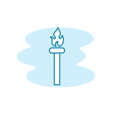 Meşale simgesinin İllüstrasyon Vektörü grafiği. Ateşe, özgürlüğe, zafere vesaire uygun..