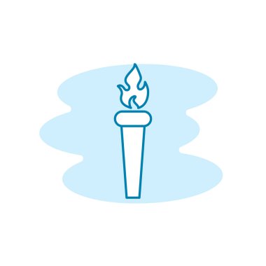 Meşale simgesinin İllüstrasyon Vektörü grafiği. Ateşe, özgürlüğe, zafere vesaire uygun..