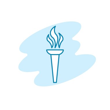 Meşale simgesinin İllüstrasyon Vektörü grafiği. Ateşe, özgürlüğe, zafere vesaire uygun..