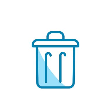 Çöp kutusu simgesinin İllüstrasyon Vektörü grafiği. Çöp, çöp, koruma vs. için uygun.