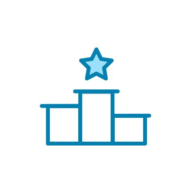 Podyum ikonunun illüstrasyon vektörü grafiği. Kazanan için uygun, ödül, sahne vs..