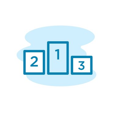 Podyum ikonunun illüstrasyon vektörü grafiği. Kazanan için uygun, ödül, sahne vs..