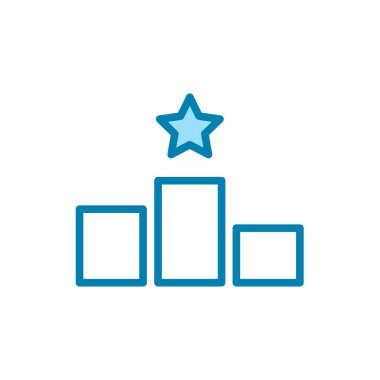 Podyum ikonunun illüstrasyon vektörü grafiği. Kazanan için uygun, ödül, sahne vs..