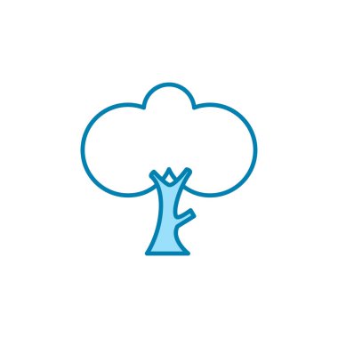 Ağaç simgesinin İmaj Vektörü grafiği. Doğa, orman, bahçe vs. için uygun.