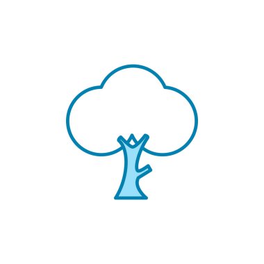 Ağaç simgesinin İmaj Vektörü grafiği. Doğa, orman, bahçe vs. için uygun.