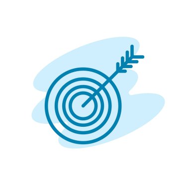 Hedef simgenin Çizim Vektörü grafiği. Başarı, hedef alma, rekabet vs. için uygun.