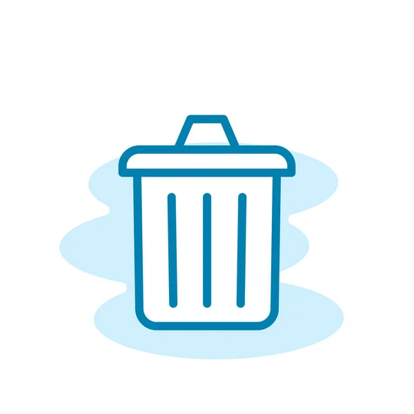 Ilustração Gráfico Vetorial Ícone Lixeira Ajuste Para Lixo Lixo Conservação — Vetor de Stock