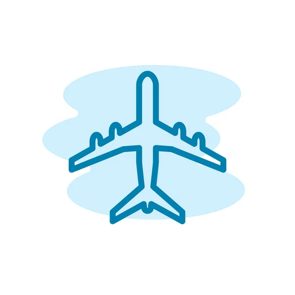 Illustration Vector Graphic Plane Icon Fit Flight Transport Airliner Airport — Stock Vector