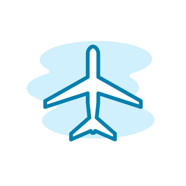 Illustration Vector Graphic Plane Icon Fit Flight Transport Airliner Airport — Stock Vector