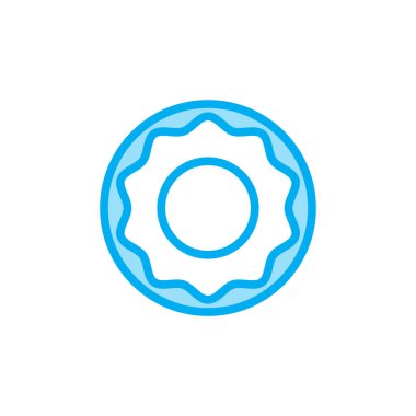 Donut ikonunun İllüstrasyon Vektörü grafiği. Pasta, kafe, yemek, fırın vs. için uygun.