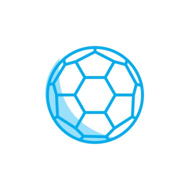 Futbol topu ikonunun illüstrasyon vektörü grafiği. Futbol, spor, takım, oyun, lig, maç vesaire için uygun.