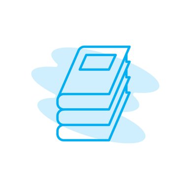 Kitap ikonunun İllüstrasyon Vektörü grafiği. Öğrenim, eğitim, edebiyat, öğrenim, kitapçı vs. için uygun.