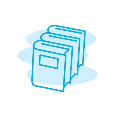 Kitap ikonunun İllüstrasyon Vektörü grafiği. Öğrenim, eğitim, edebiyat, öğrenim, kitapçı vs. için uygun.