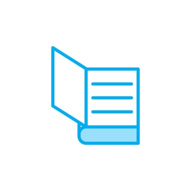 Kitap ikonunun İllüstrasyon Vektörü grafiği. Öğrenim, eğitim, edebiyat, öğrenim, kitapçı vs. için uygun.