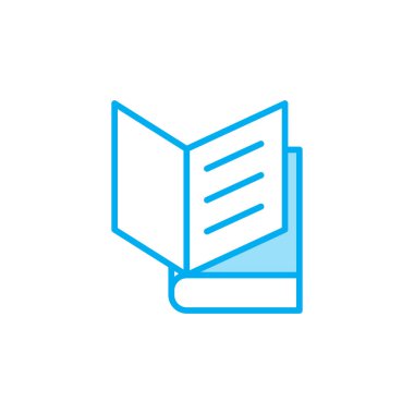 Kitap ikonunun İllüstrasyon Vektörü grafiği. Öğrenim, eğitim, edebiyat, öğrenim, kitapçı vs. için uygun.