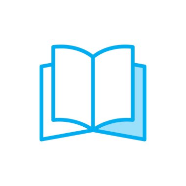 Kitap ikonunun İllüstrasyon Vektörü grafiği. Öğrenim, eğitim, edebiyat, öğrenim, kitapçı vs. için uygun.