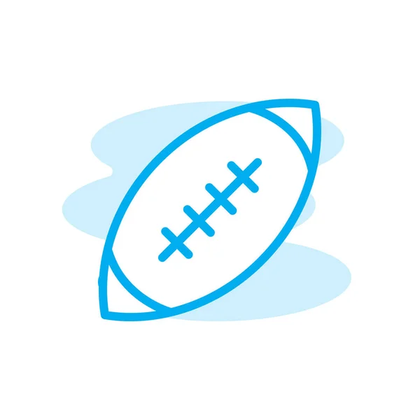 Ilustracja Wektorowa Grafika Ikony Piłki Rugby Nadaje Się Ligi Hobby — Wektor stockowy