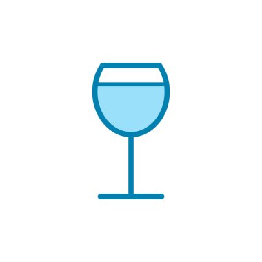 Şarap kadehi ikonunun illüstrasyon vektörü çizimi. Alkol, bar, şampanya, parti vesaire için uygun..