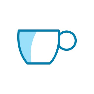 Kupa simgesinin illüstrasyon Vektörü grafiği. İçecek, kahve, espresso, çay vesaire için uygun..