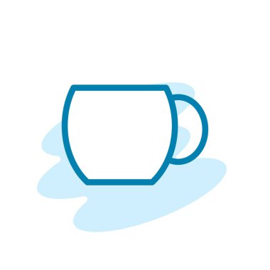 Kupa simgesinin illüstrasyon Vektörü grafiği. İçecek, kahve, espresso, çay vesaire için uygun..