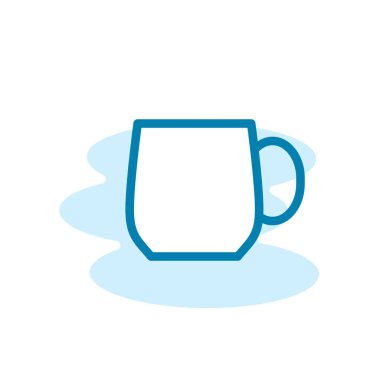 Kupa simgesinin illüstrasyon Vektörü grafiği. İçecek, kahve, espresso, çay vesaire için uygun..
