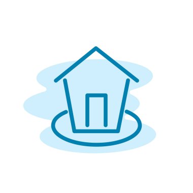 Ev simgesinin İmaj Vektörü grafiği. Ev için uygun, gayrimenkul, konut, kulübe, vs..