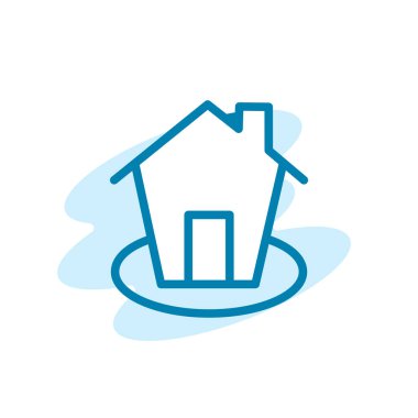 Ev simgesinin İmaj Vektörü grafiği. Ev için uygun, gayrimenkul, konut, kulübe, vs..