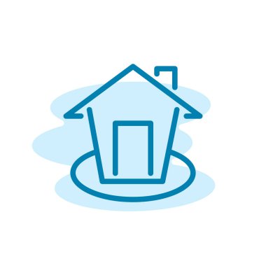 Ev simgesinin İmaj Vektörü grafiği. Ev için uygun, gayrimenkul, konut, kulübe, vs..