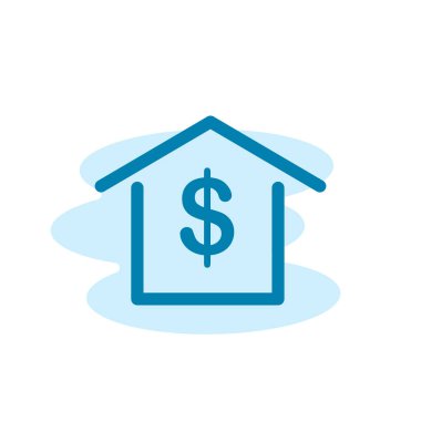 Banka binası ikonunun İmaj Vektörü grafiği. Yatırım, ödeme, finans, ticaret vs. için uygun.