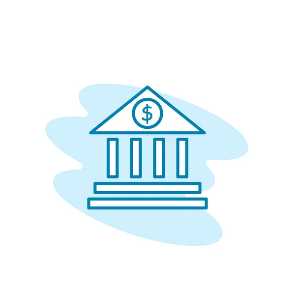 Banka Binası Ikonunun Maj Vektörü Grafiği Yatırım Ödeme Finans Ticaret — Stok Vektör