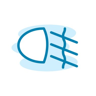 Sis Işığı simgesinin İmaj Vektörü grafiği. Uyarı, işaret, iklim değişikliği vs. için uygun.